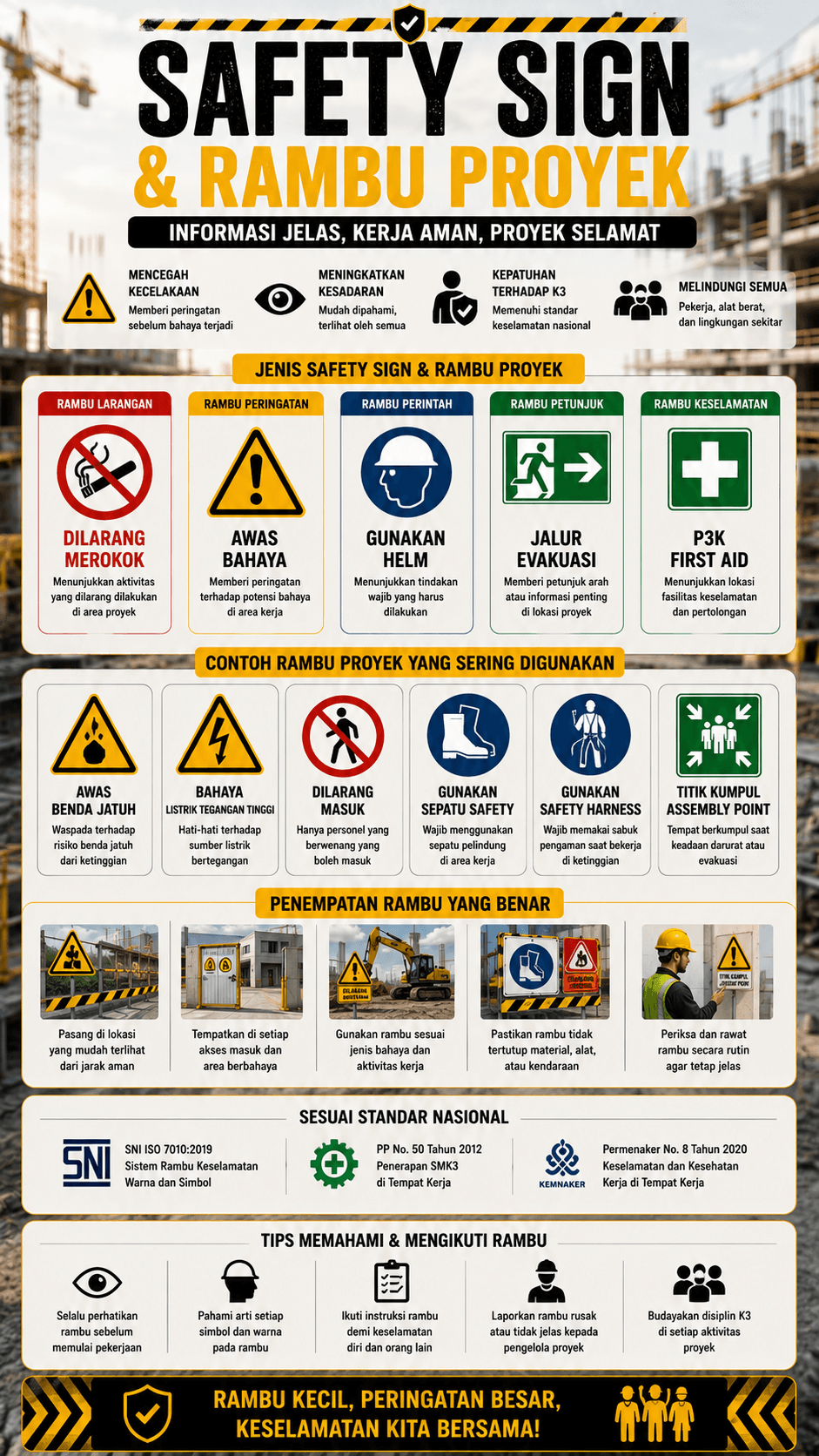 Safety Sign & Rambu Proyek: Panduan Lengkap & Tinjauan Teknis